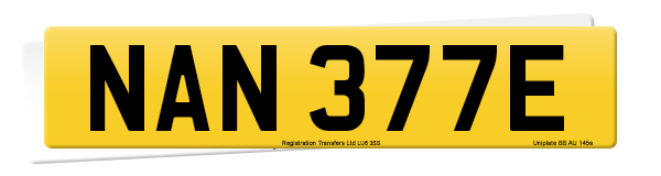 Registration number NAN 377E